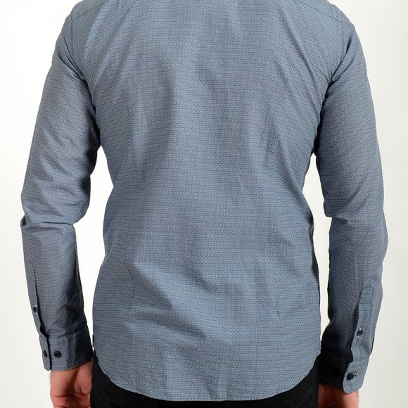 Hugo Boss Men's "Rikki_53" Slim Fit Geometric Print Long Sleeve Casual Shirt - Picture 3 of 9